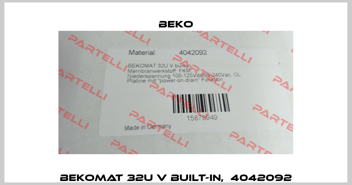 BEKOMAT 32U V built-in,  4042092 Beko